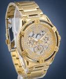 Guess Queen Quartz Gold Dial Gold Steel Strap Watch For Men - GW0497G2 Buy Now By Guess