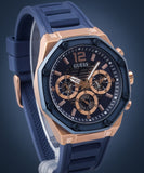 Guess Momentum Chronograph Blue Dial Blue Rubber Strap Watch for Men - GW0263G2 Buy Now By Guess