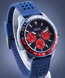 Guess Odyssey Analog Blue Dial Blue Rubber Strap Watch For Men - W1108G1 Buy Now By Guess