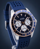 Guess Odyssey Multifunction Blue Dial Blue Rubber Strap Watch For Men - W1108G4 Buy Now By Guess