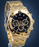 Guess Continental Black Dial Gold Steel Strap Watch for Men - GW0260G2 Buy Now By Guess
