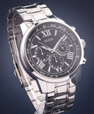 Guess Horizon Chronograph Quartz Black Dial Silver Steel Strap Watch For Men - W0379G1 Buy Now By Guess