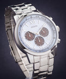 Guess Horizon Chronograph Quartz Blue Dial Silver Steel Strap Watch for Men - W0379G6 Buy Now By Guess
