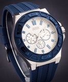Guess Force White Dial Blue Rubber Strap Watch For Men - W0674G4 Buy Now By Guess