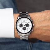 Maserati Attrazione Chronograph White Dial Silver Steel Strap Watch for Men - R8853151004 Authentic Buy Shop Now