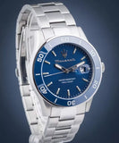 Maserati Competizione Quartz Blue Dial Silver Steel Strap Watch For Men - R8853100036 Buy Now By Maserati