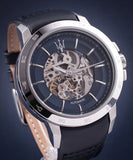 Maserati Ingegno Automatic Blue Skeleton Dial Black Leather Strap Watch For Men - R8821119004 Buy Now By Maserati