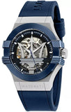 Maserati Potenza Automatic Skeleton Dial Blue Rubber Strap Watch For Men - R8821108035 Buy Now By Maserati