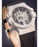 Maserati Potenza Automatic Black Dial Black Leather Strap Watch For Men - R8821108001 Buy Now By Maserati