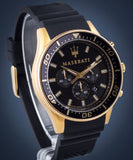 Maserati SFIDA Chronograph Black Dial Rubber Strap Watch For Men - R8871640001 Buy Now By Maserati