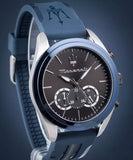 Maserati Traguardo Chronograph Blue Dial Black Silicone Strap Watch For Men - R8871612046 Buy Now By Maserati