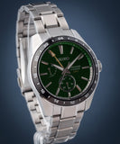 Seiko Presage Sharp Edged Series GMT Green Dial Silver Steel Strap Watch For Men - SPB219J1 Buy Now By Seiko