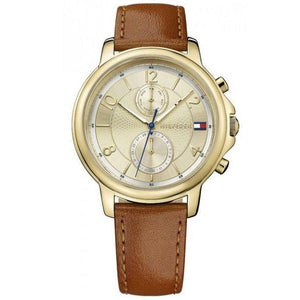 Tommy Hilfiger Claudia Rose Gold Dial Brown Leather Strap Watch for Women - 1781818 Buy Now By Tommy Hilfiger