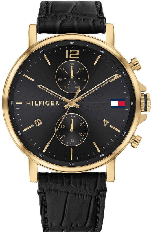 Tommy Hilfiger Daniel Black Dial Black Leather Strap Watch for Men - 1710417 Buy Now By Tommy Hilfiger