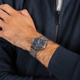 Tommy Hilfiger Oliver Quartz Blue Dial Silver Mesh Bracelet Watch for Men - 1791302 Buy Now By Tommy Hilfiger