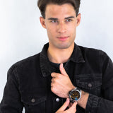 Diesel Mega Chief Chronograph Black Dial Grey Nylon Strap Watch For Men - DZ4523 Buy Now By Diesel