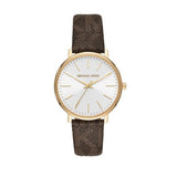 Michael Kors Pyper Quartz Silver Dial Brown Leather Strap Watch For Women - MK2857 Buy Now By Michael Kors