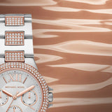 Michael Kors Camille Multifunction White Dial Two Tone Steel Strap Watch For Women - MK6846 Buy Now By Michael Kors