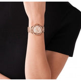 Michael Kors Lennox Three Hand Rose Gold Dial Rose Gold Steel Strap Watch For Women - MK7230 Buy Now By Michael Kors