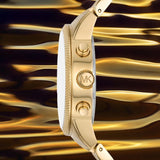 Michael Kors Hutton Chronograph Gold Dial Gold Steel Strap Watch For Men - MK8953 Buy Now By Michael Kors