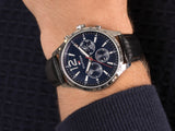 Tommy Hilfiger Gavin Blue Dial Blue Leather Strap Watch for Men - 1791468 Buy Now By Tommy Hilfiger