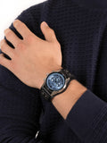 Fossil Coachman Chronograph Blue Dial Black Leather Strap Watch for Men - CH2564 Buy Now By Fossil