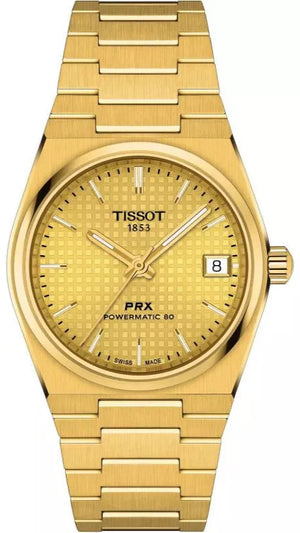 Tissot PRX Powermatic 80 Gold Dial Gold Steel Strap Watch for Men - T137.207.33.021.00 Buy Now By Tissot