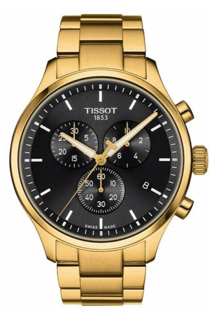 Tissot Chrono XL Classic Black Dial Gold Steel Strap Watch for Men - T116.617.33.051.00 Buy Now By Tissot
