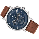Tommy Hilfiger Evan Chronograph Blue Dial Brown Leather Strap Watch for Men - 1710393 Buy Now By Tommy Hilfiger