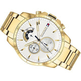 Tommy Hilfiger Iconic Quartz White Dial Gold Steel Strap Watch for Men - 1791538 Buy Now By Tommy Hilfiger