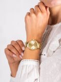 Guess Chiffon Gold Dial Gold Mesh Bracelet Watch For Women - W1083L2 Buy Now By Guess