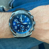 Fossil Bronson Chronograph Blue Dial Grey Steel Strap Watch for Men - FS5711 Buy Now By Fossil