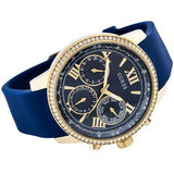 Guess Sunrise Blue Dial with Diamonds Blue Rubber Strap Watch For Women - W0616L2 Buy Now By Guess