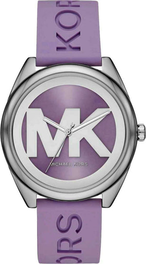Michael Kors Janelle Three Hand Purple Dial Purple Rubber Strap Watch For Women - MK7143 Buy Now By Michael Kors
