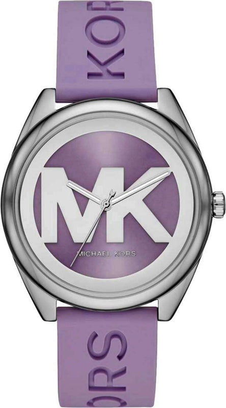 Michael Kors Janelle Three Hand Purple Dial Purple Rubber Strap Watch For Women - MK7143 Buy Now By Michael Kors