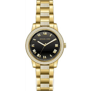 Michael Kors Tibby Multifunction Analog Black Dial Gold Steel Strap Watch for Women - MK4684 Buy Now By Michael Kors