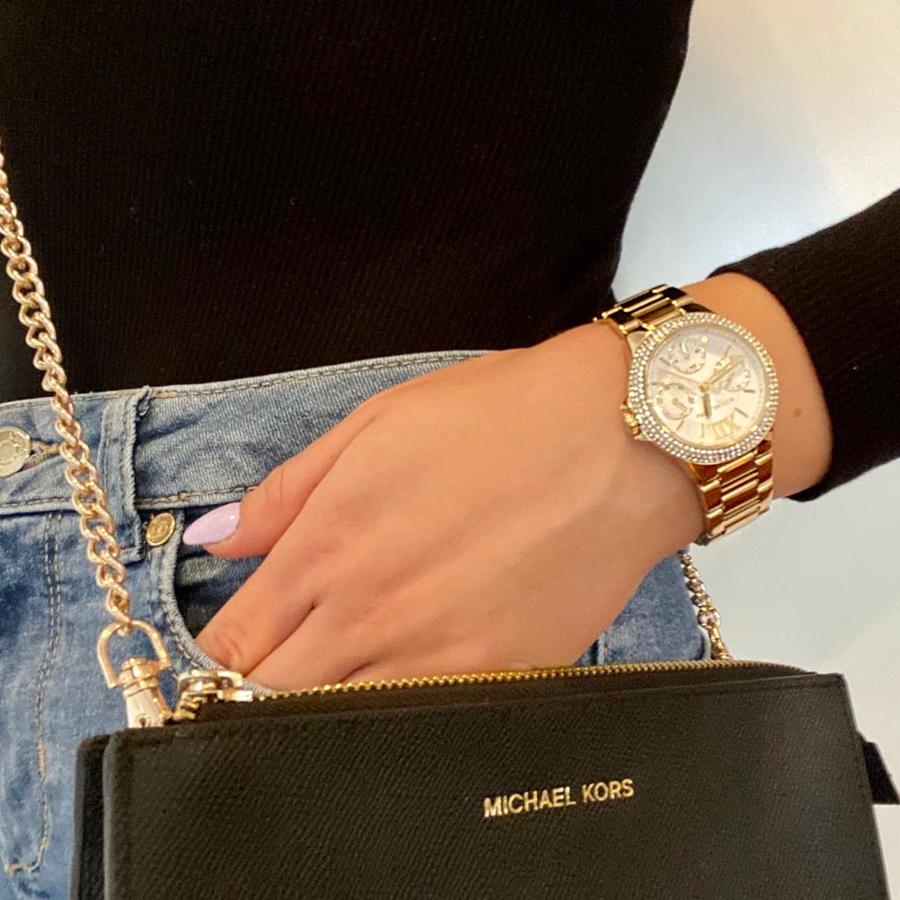 Michael Kors Mini Camille Chronograph White Dial Rose Gold Steel Strap Watch For Women - MK6844 Buy Now By Michael Kors