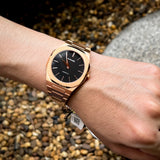D1 Milano Ultra Thin Black Dial Gold Steel Strap Watch for Men - D1-UTBJ42 Authentic Buy Shop Now