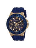 Guess Force Blue & Rose Gold Dial Blue Silicone Strap Watch For Men - W0674G2 Buy Now By Guess