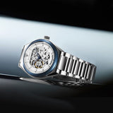 Maserati Triconic Automatic Skeleton Grey Dial Silver Steel Strap Watch For Men - R8823139002 Buy Now By Maserati