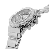 Guess Fusion Chronograph Crystals Silver Dial Silver Steel Strap Watch For Women - GW0552L1 Buy Now By Guess