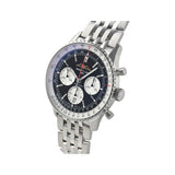 Breitling Navitimer B01 Chronograph 43 Black Dial Silver Steel Strap Watch for Men - AB0138211B1A1 Buy Now By Breitling