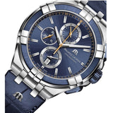 Maurice Lacroix Aikon Chronograph Blue Dial Blue Leather Strap Watch For Men - AI1018-SS001-432-4 Buy Now By Maurice Lacroix