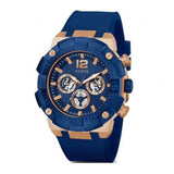 Guess Navigator Chronograph Blue Dial Blue Rubber Strap Watch for Men - GW0264G4 Buy Now By Guess