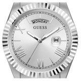 Guess Connoisseur Silver Dial Silver Steel Strap Watch for Men - GW0265G6 Buy Now By Guess