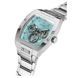 Guess Phoenix Multi Function Aqua Blue Dial Silver Steel Strap Watch for Men - GW0456G4 Buy Now By Guess