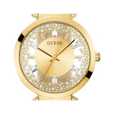 Guess Crystal Clear Analog Gold Dial Gold Steel Strap Watch for Women - GW0470L2 Buy Now By Guess