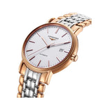 Longines Presence 38.5mm Automatic White Dial Two Tone Steel Strap Watch for Men - L4.921.1.12.7 Buy Now By Longines