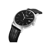 Longines Presence 38.5mm Automatic Black Dial Black Leather Strap Watch for Men - L4.921.4.52.2 Buy Now By Longines