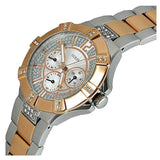 Guess Vista Analog Diamonds Silver Dial Two Tone Steel Strap Watch for Women - W0024L1 Buy Now By Guess